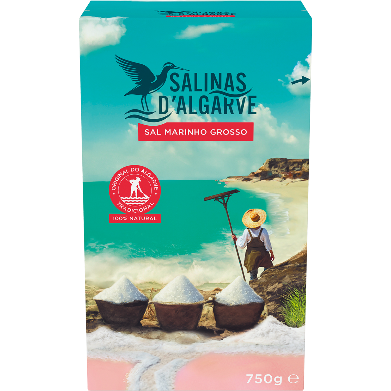 Packaging Front Salinas d'Algrave Sal Marinho grosso 750 g 